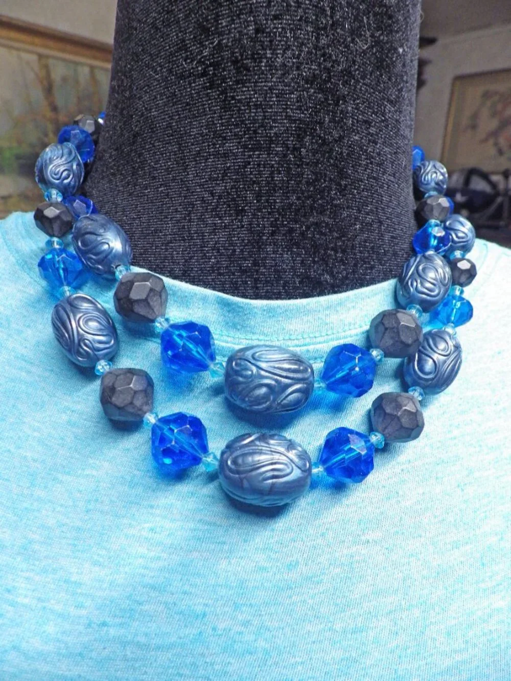 Lot of 5 Necklaces Blue Lot 720G2